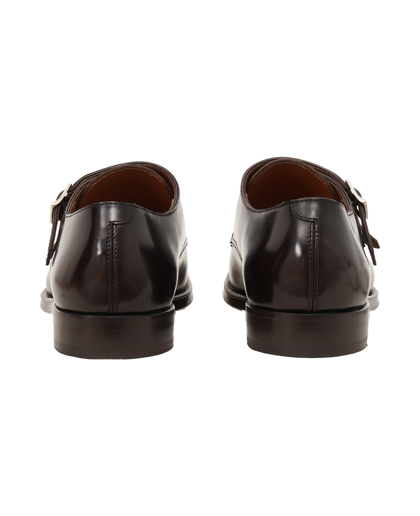 Doucal's Double Buckle Cap Toe (cu) Horse Brown+brown Sole - BROWN