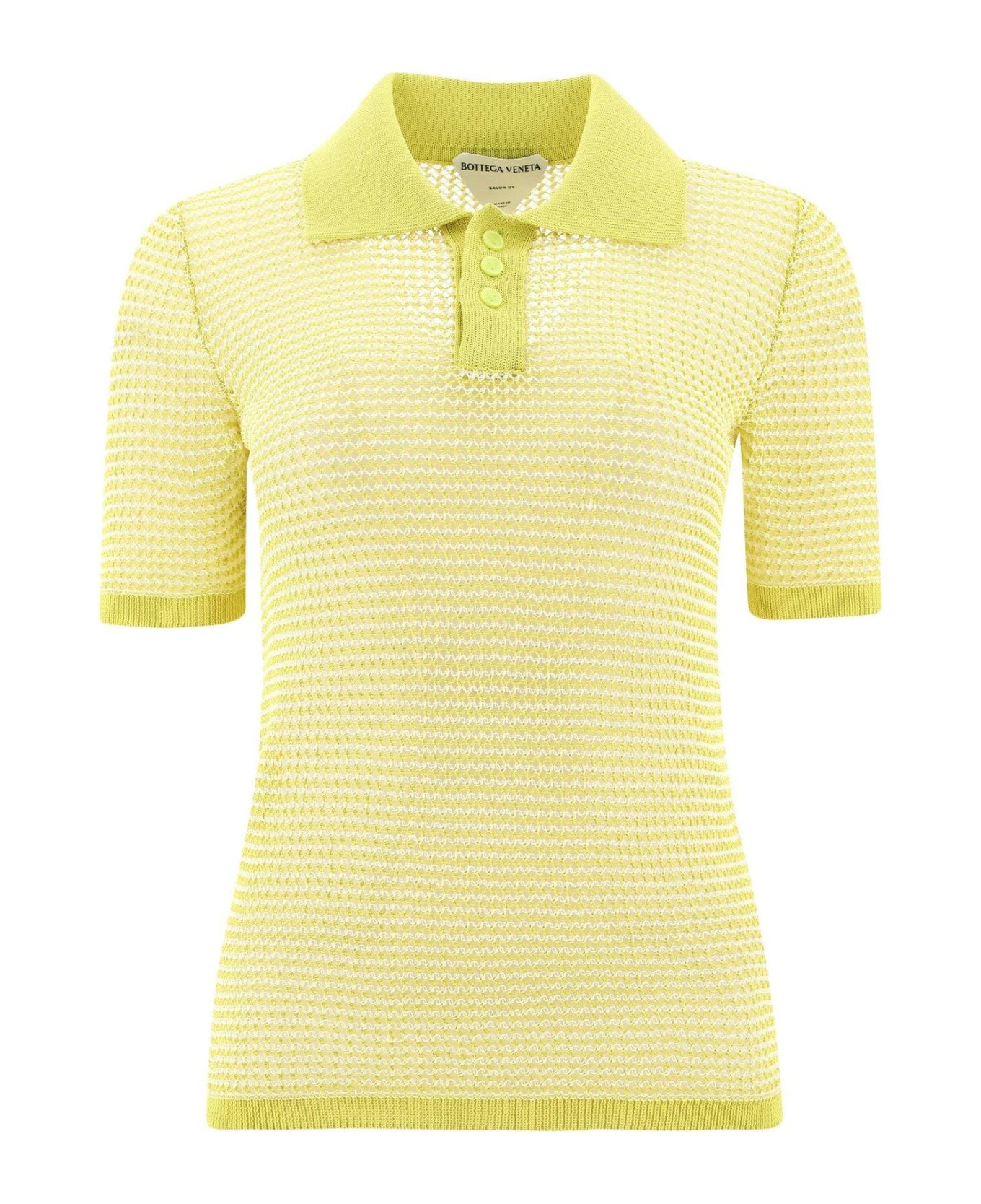 Bottega Veneta Knit Polo Shirt - GIALLO