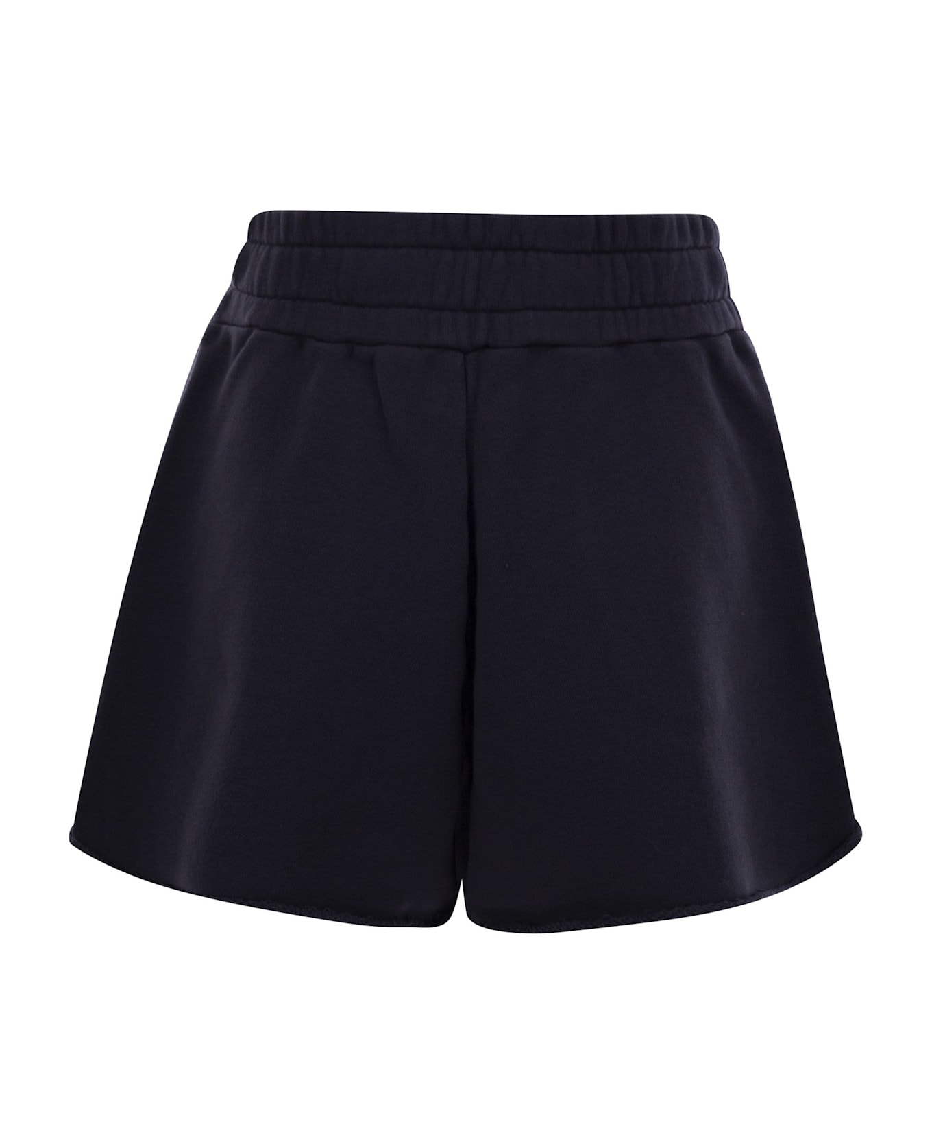 Autry Short Trousers In Compact Cotton Jersey - Blue