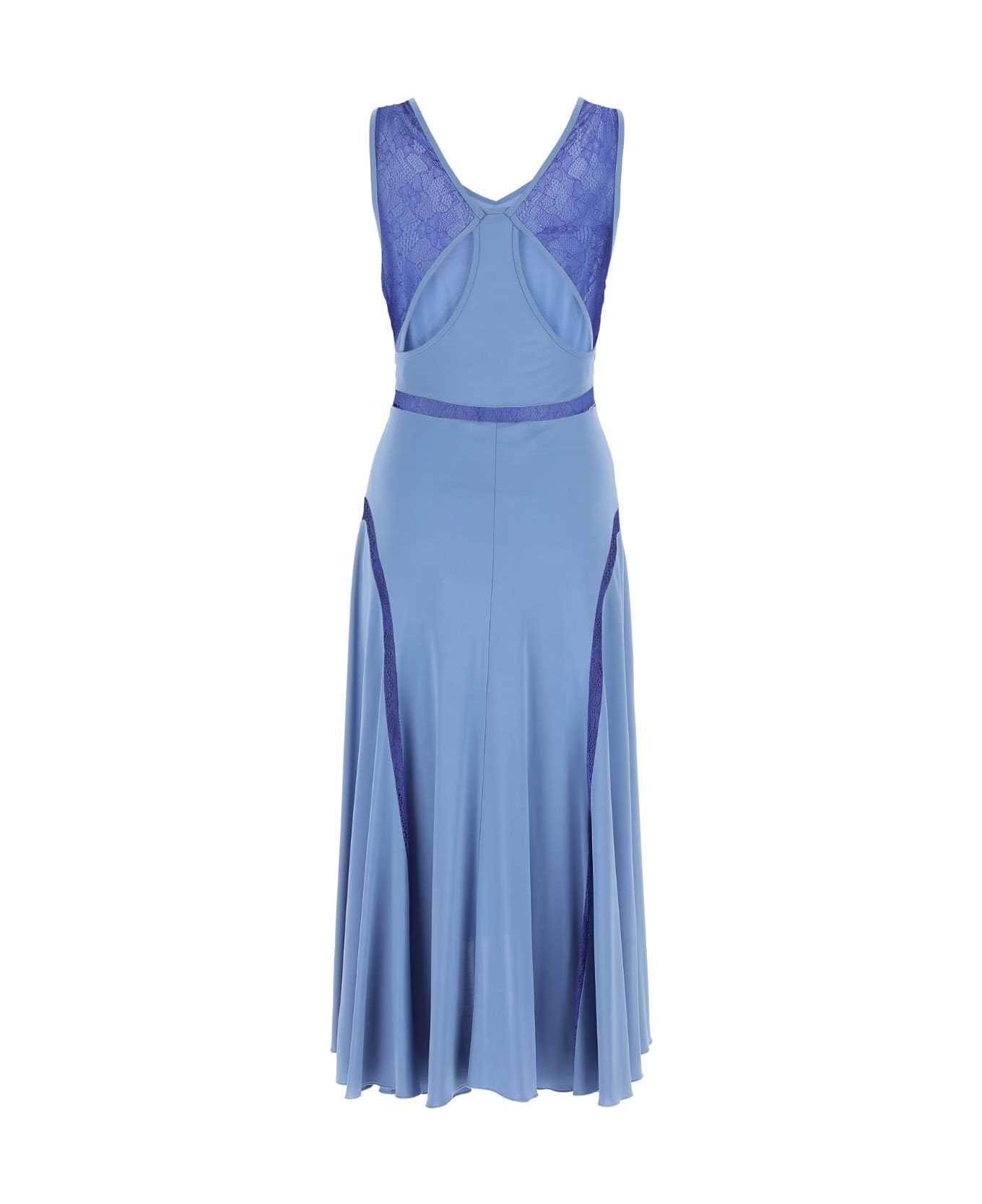 Koché Light Blue Viscose Dress - Blue