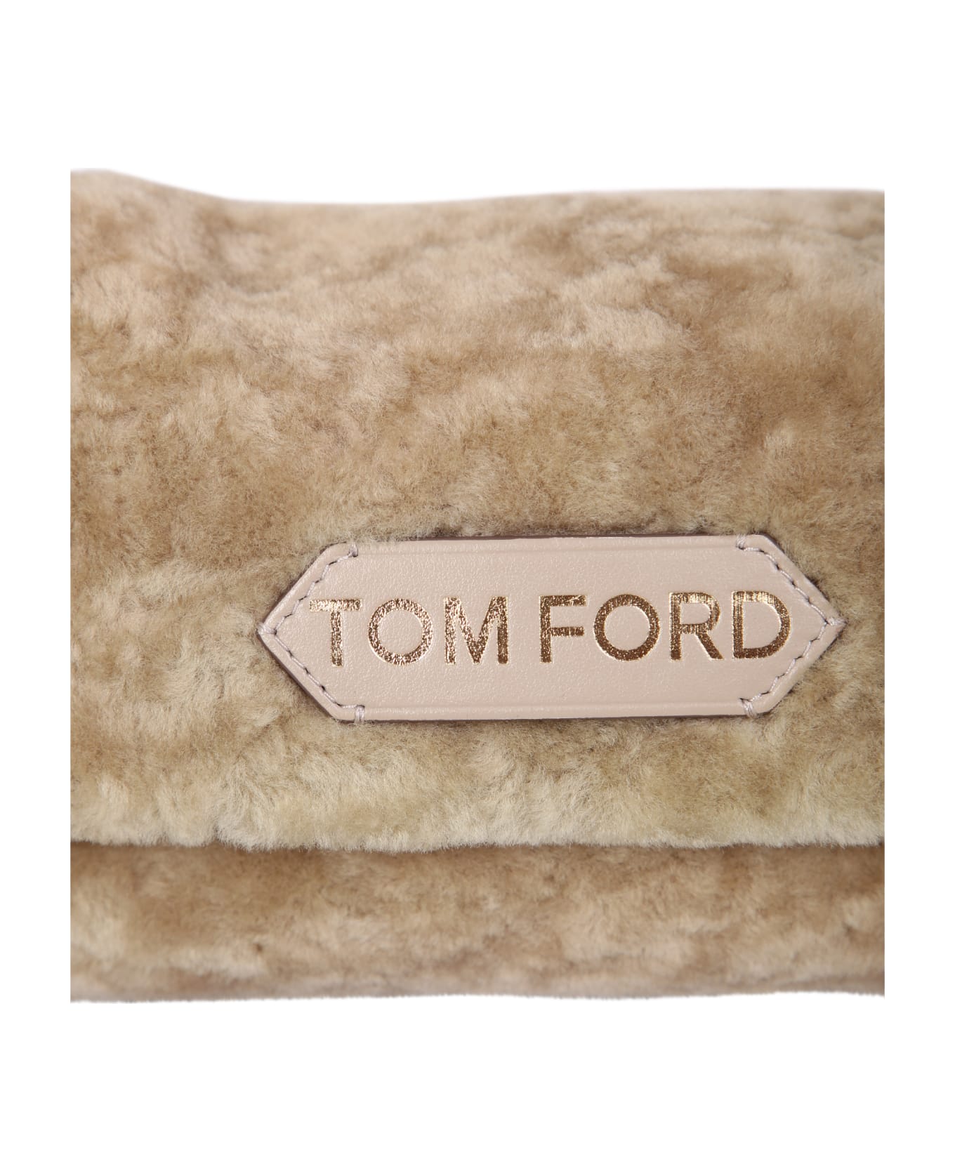 Tom Ford Mini Shearling Bag - Beige