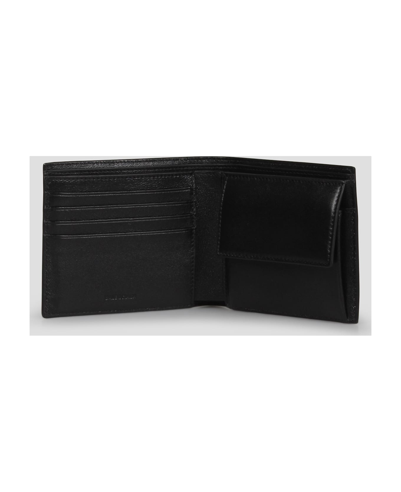 Balenciaga Political Stencil Logo Print Bifold Wallet - Black