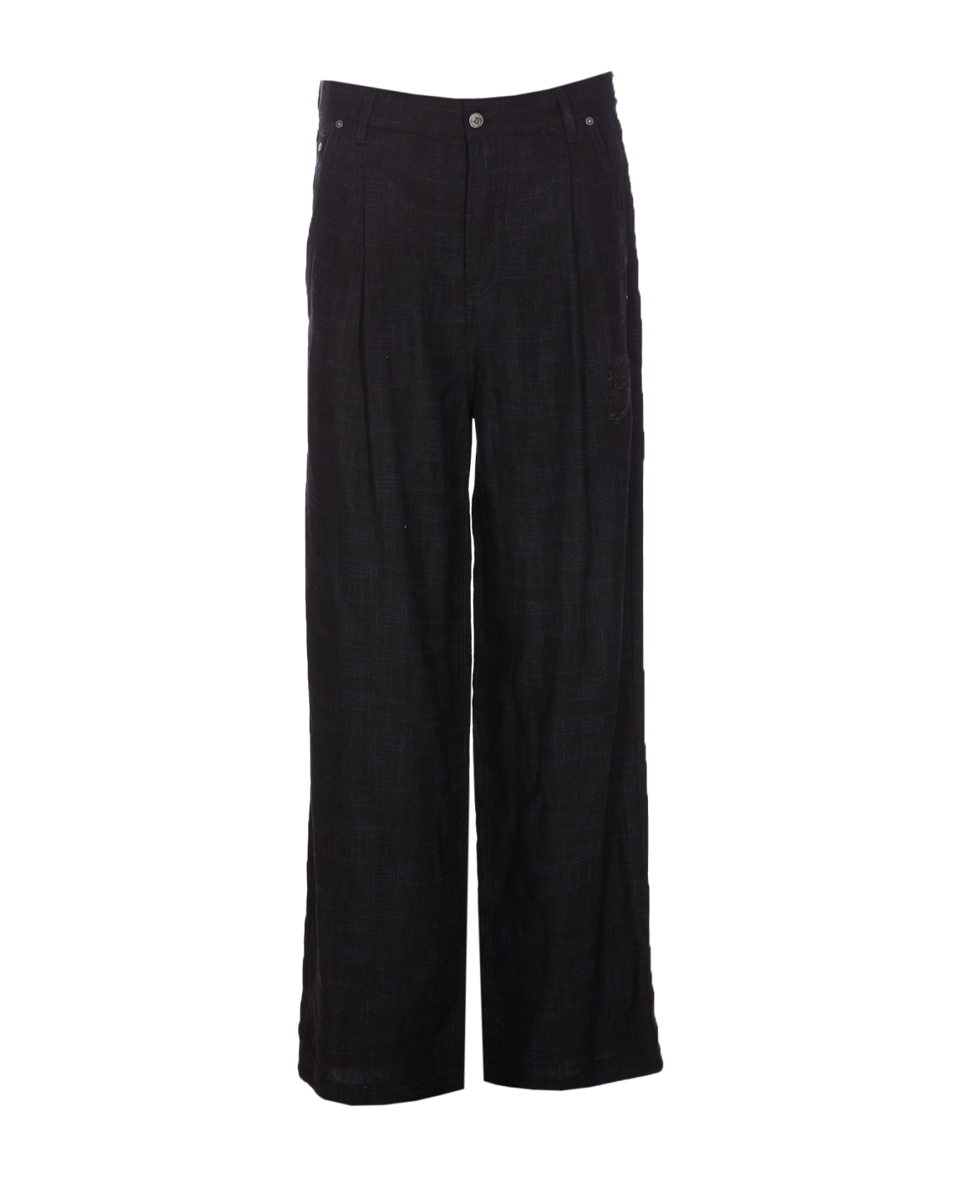 Off-White 90s Logo Baggy Tapered Trousers - Black