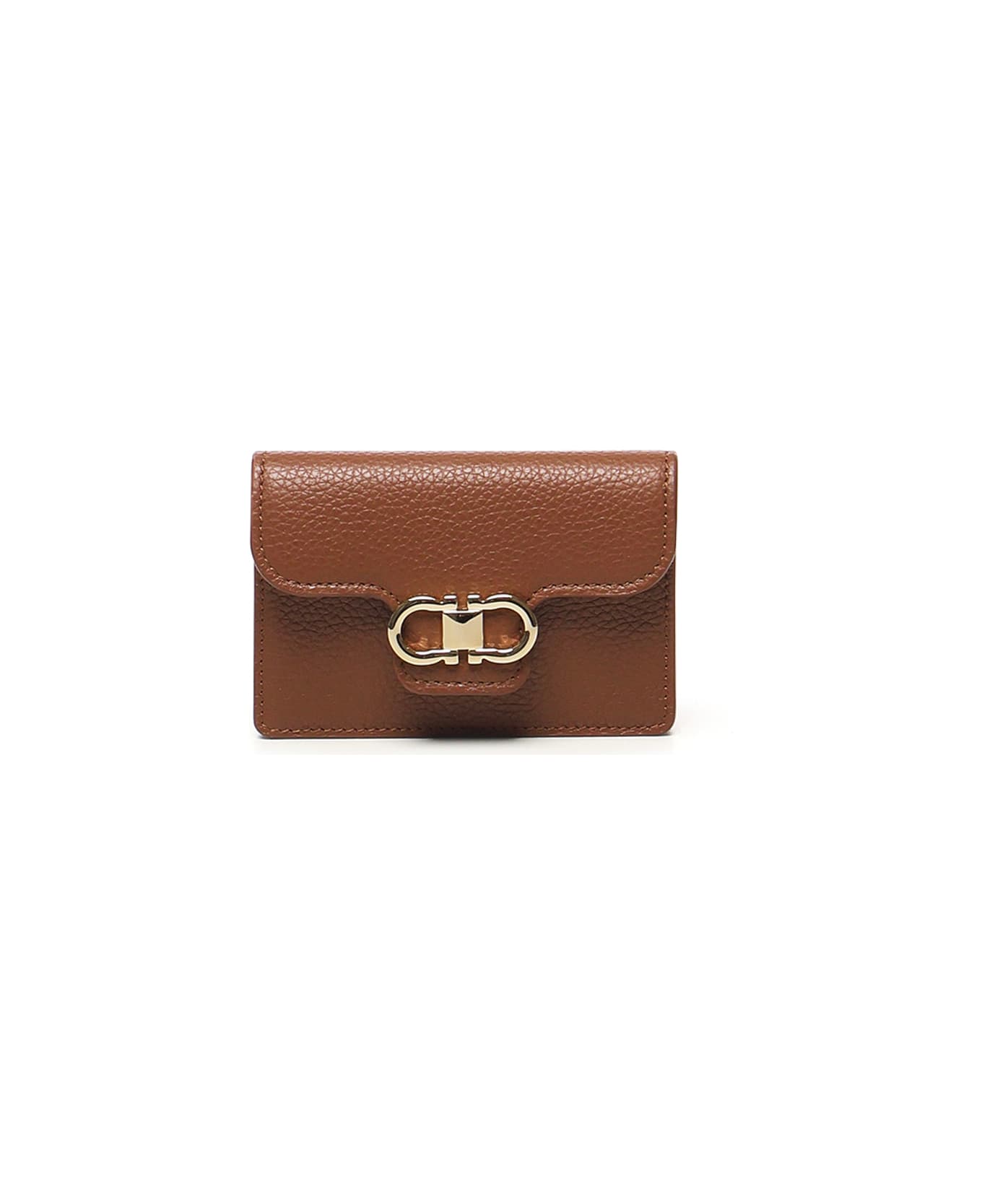Ferragamo Credit Card Holder - BROWN