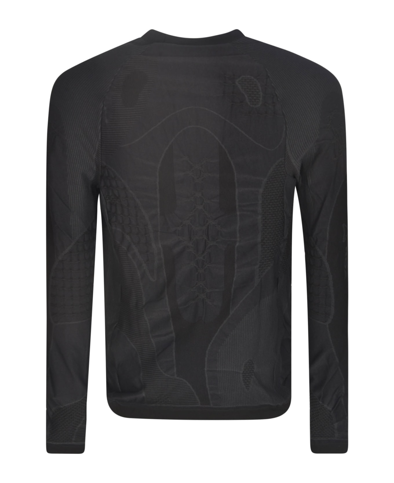 ROA Pattern Print Round Neck Sweatshirt - Grey/Black
