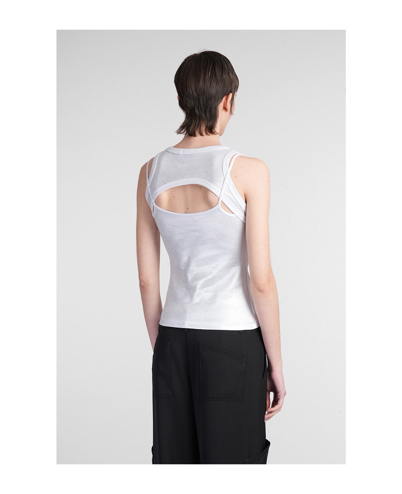 Off-White Topwear In Silver Cotton - silver