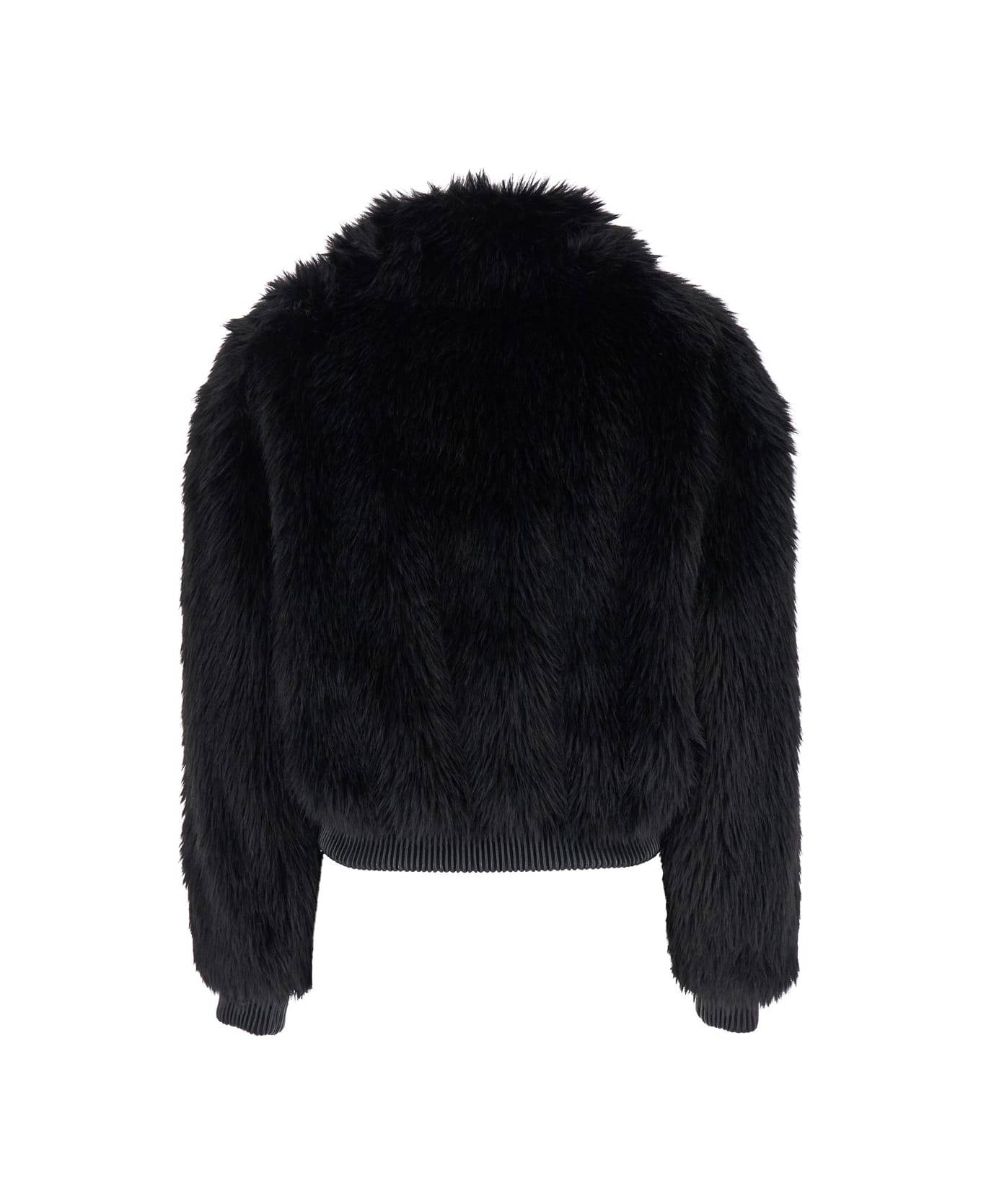 MICHAEL Michael Kors Faux Fur Bomer Jkt - Black