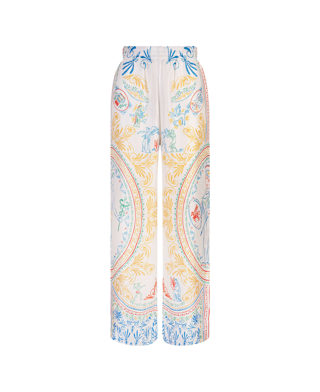 Casablanca The Crayon Vase Silk Trousers - White