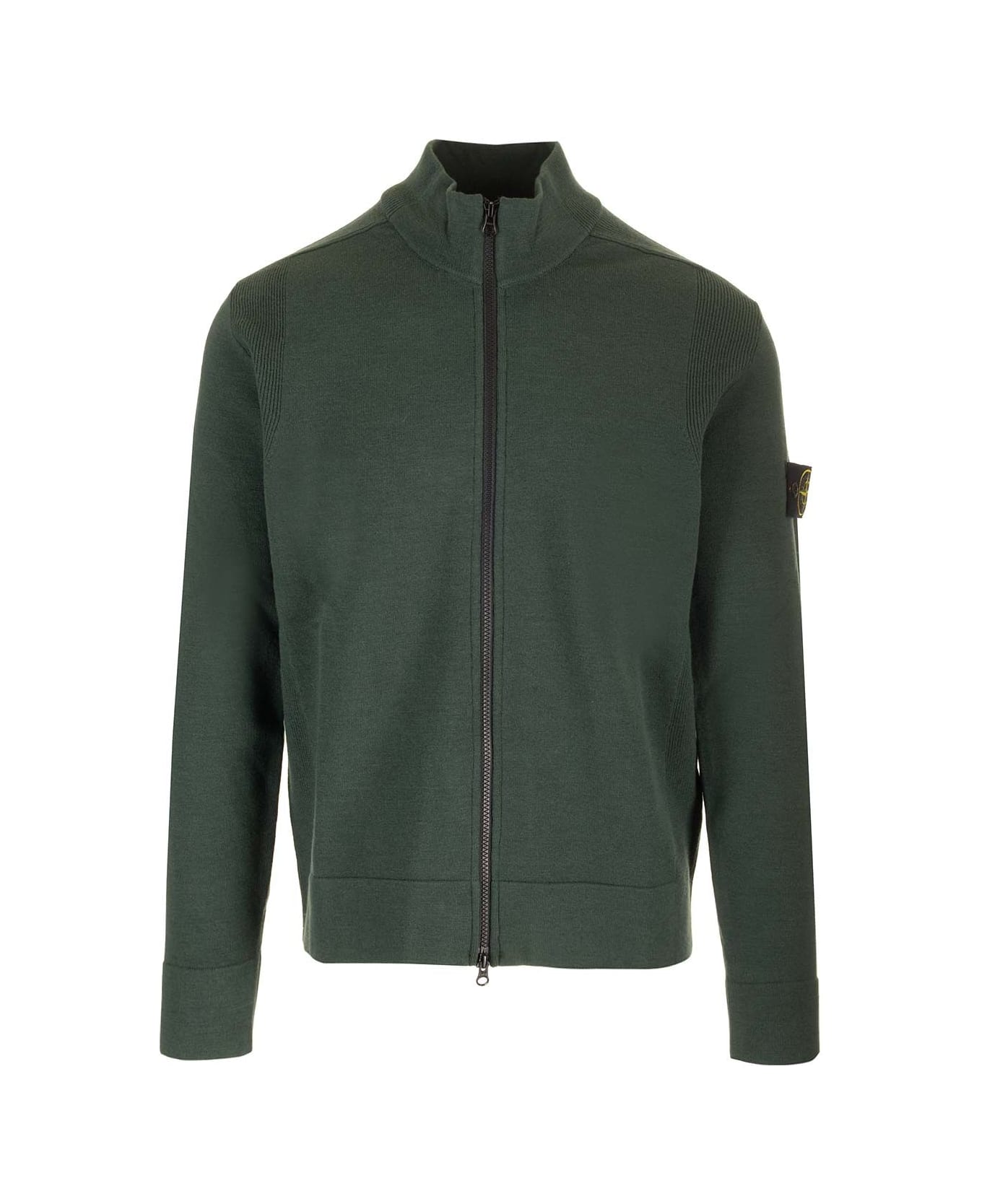 Stone Island Zip-up Sweatshirt - Green