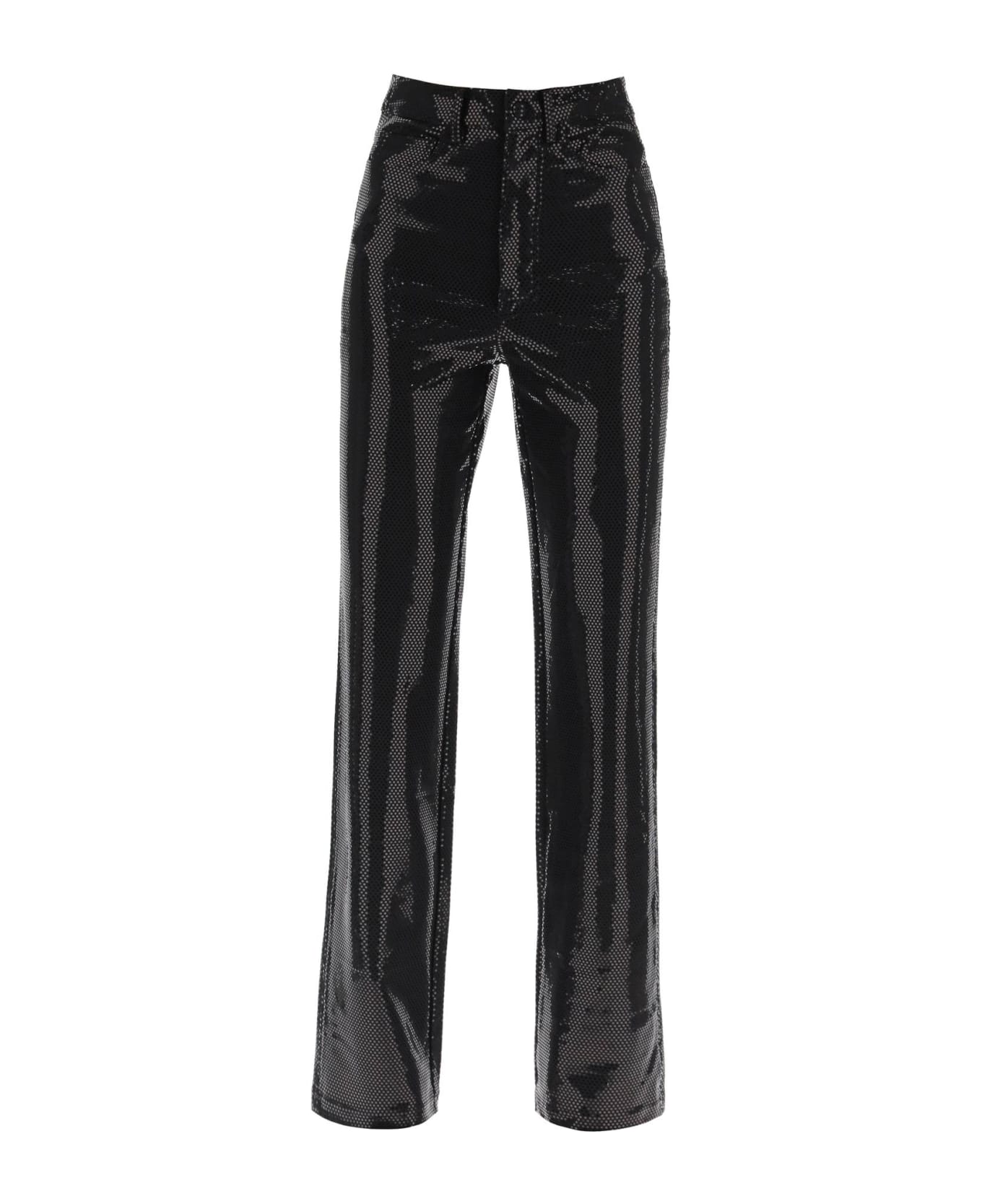 Rotate by Birger Christensen 'rotana' Foil Jersey Pants - BLACK (Black) ボトムス