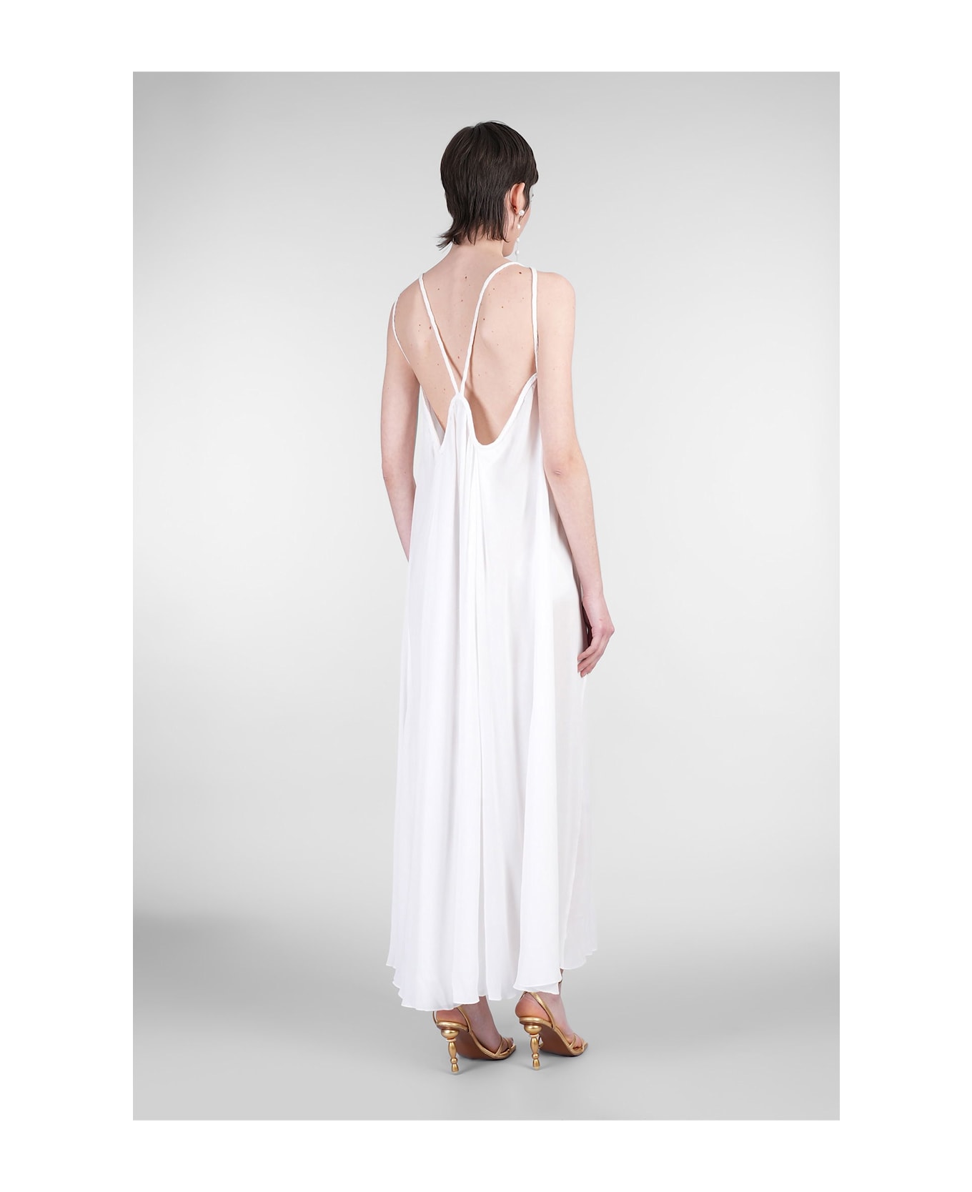 Cult Gaia Loretta Long Dress In White Viscose - white