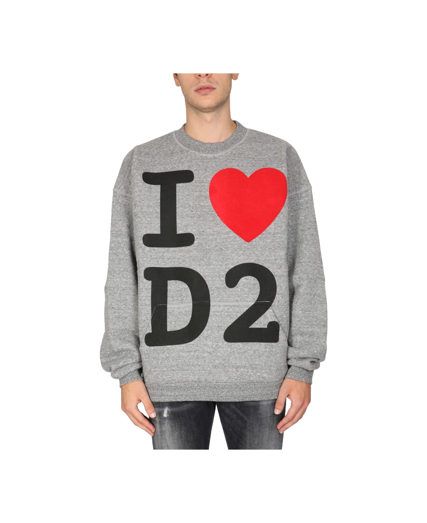 Dsquared2 I Love D2 Sweatshirt - GREY