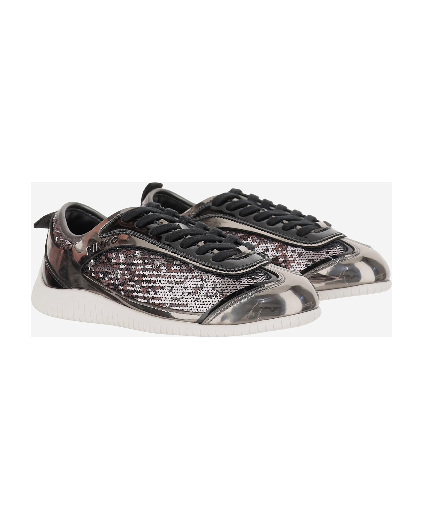 Pinko Sneakres Reby 10 With Sequins - Silver