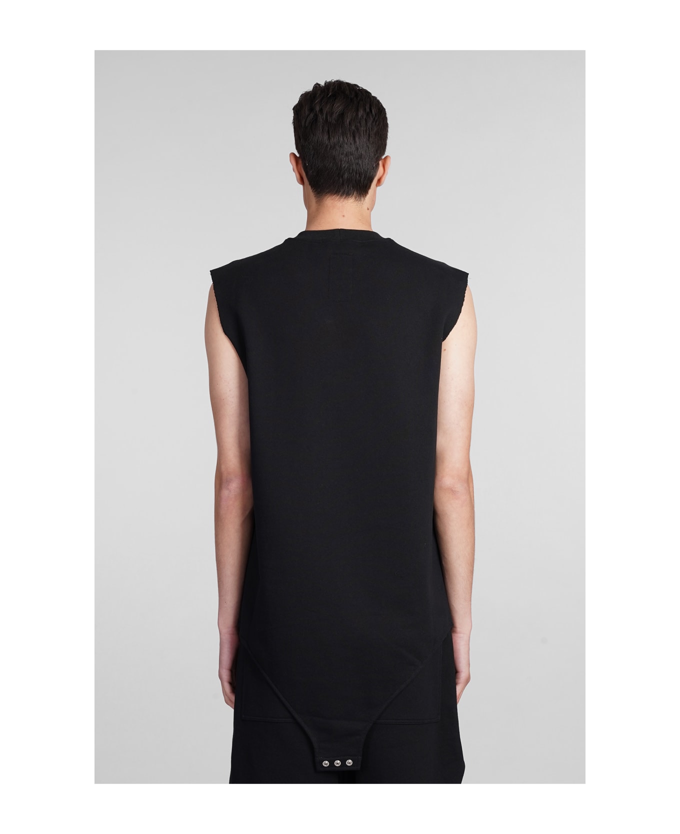 Rick Owens x Champion Sl Body Tank Top In Black Cotton - black