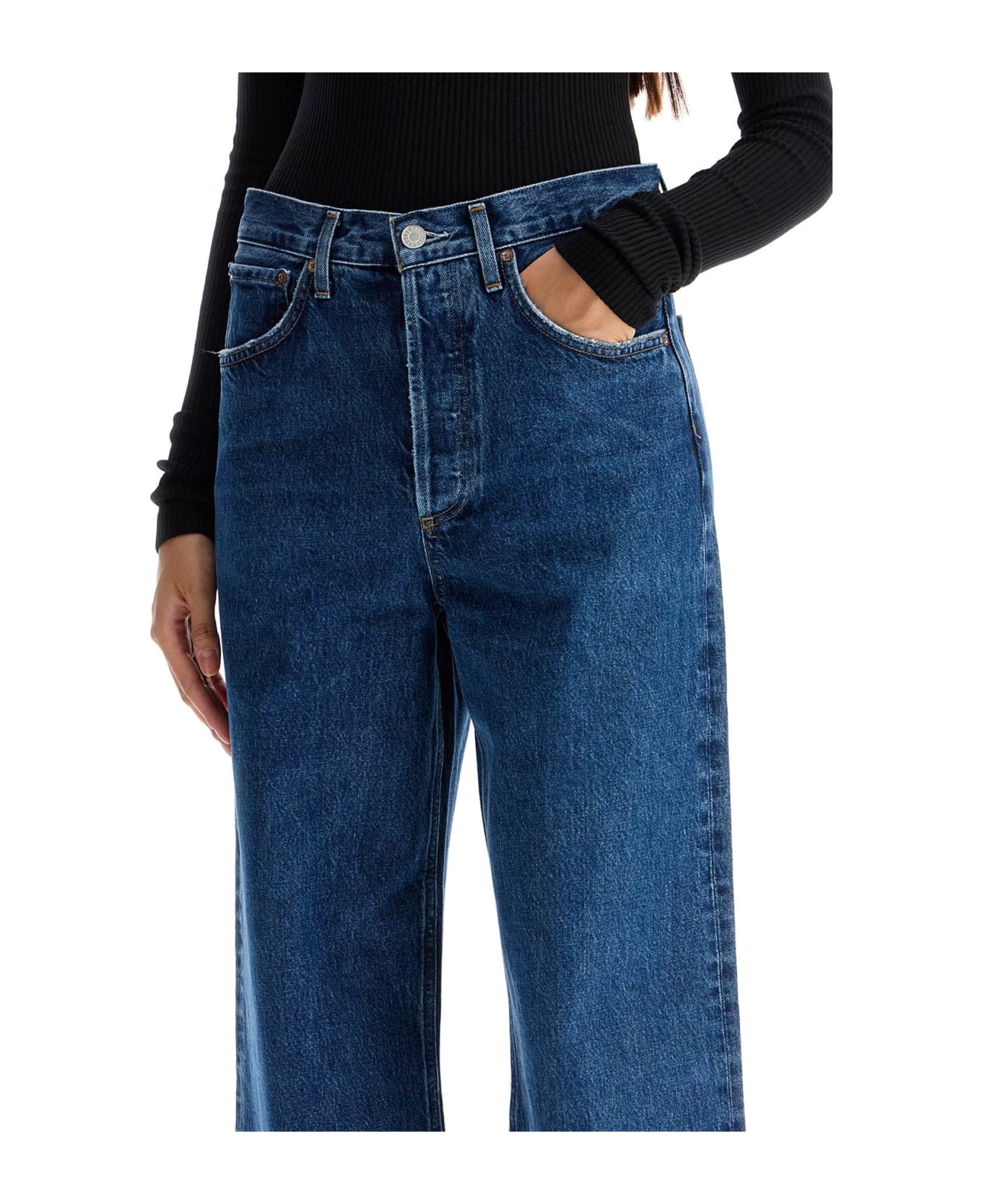 AGOLDE Dame Wide Leg Jeans - ENAMOUR (Blue)