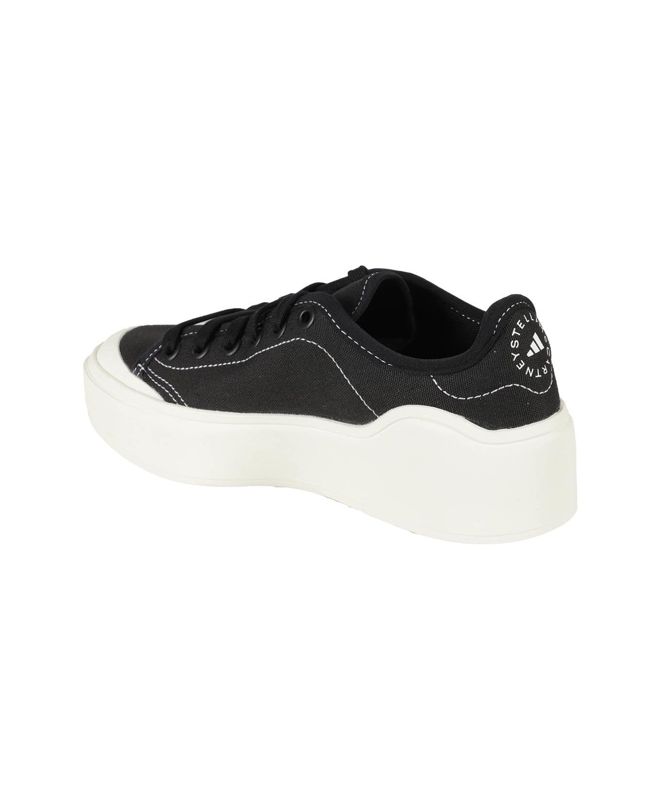 Adidas by Stella McCartney Asmc Court Cotton - Black White ウェッジシューズ
