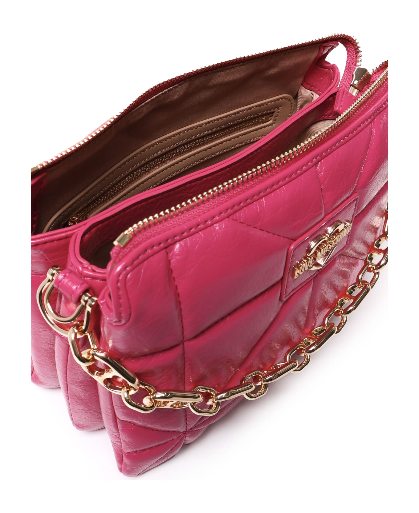 Love Moschino Geometric Shoulder Bag - Magenta