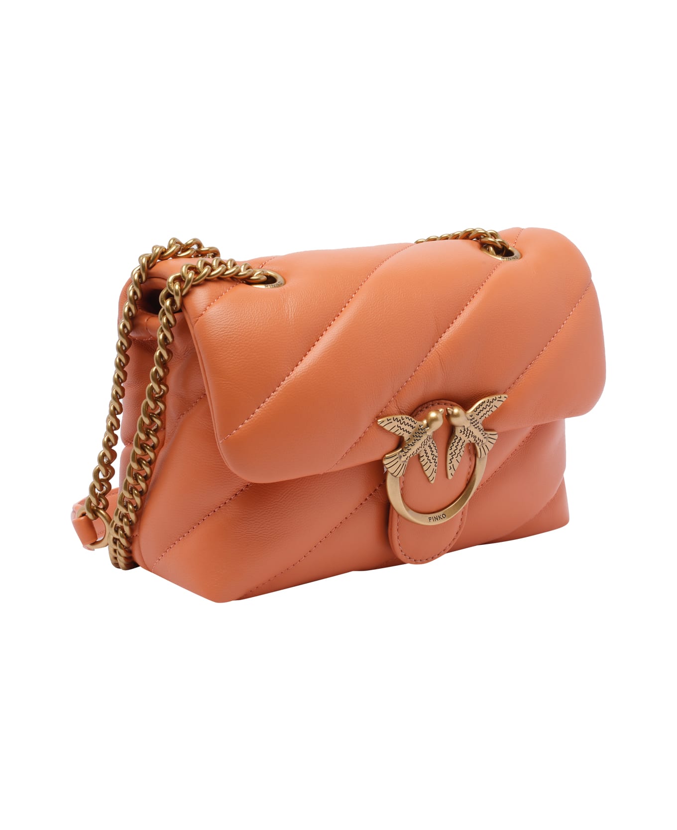 Pinko Mini Love Puffer Crossbody Bag - Orange