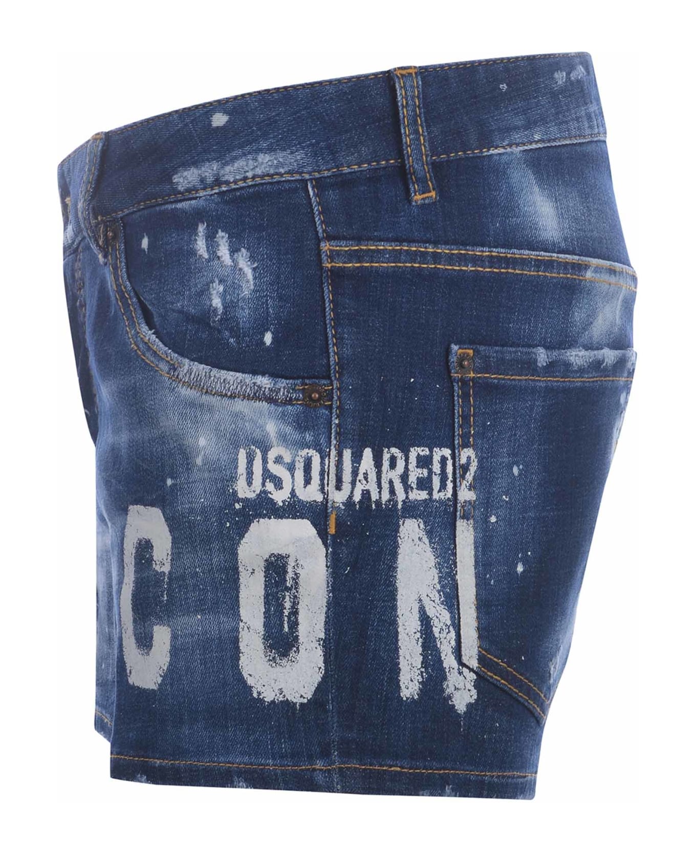 Dsquared2 Shorts Dsquared2 "icon" In Denim Di Cotone Strech - Denim ショートパンツ