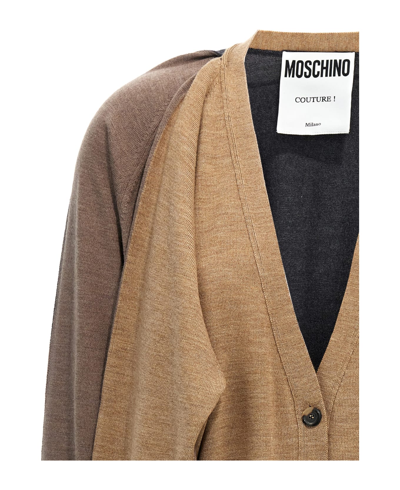 Moschino 4-sleeve Cardigan - NEUTRALS/GREY