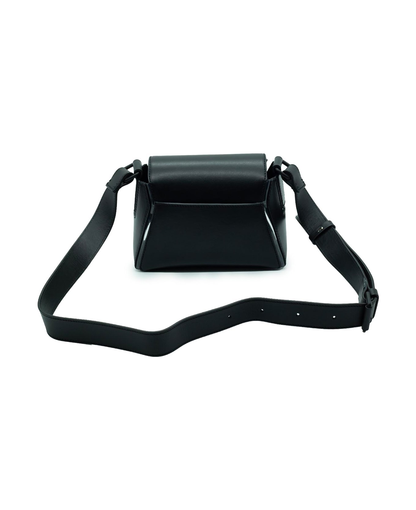 Vic Matié Black Leather Shoulder Bag - NERO