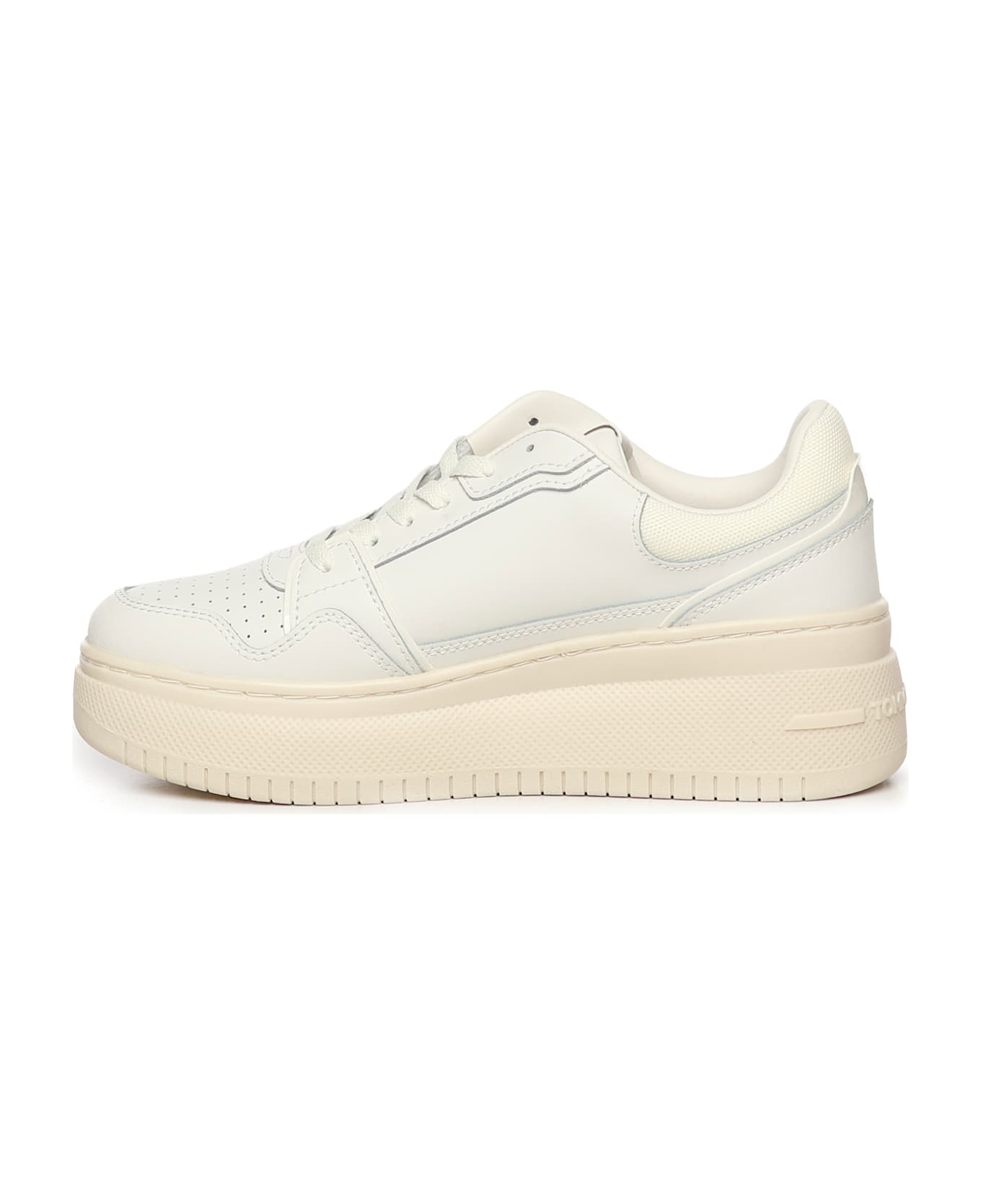 Tommy Hilfiger Leather Sneakers - Ecru/Ivory