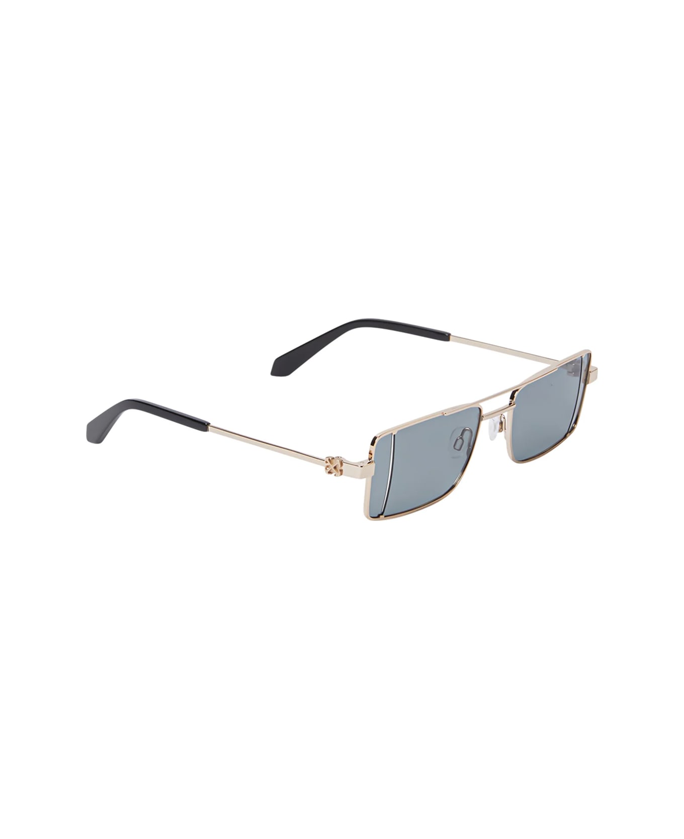 Off-White Off White Oeri14a Cortez 7607 Gold Dark Grey Sunglasses - Oro