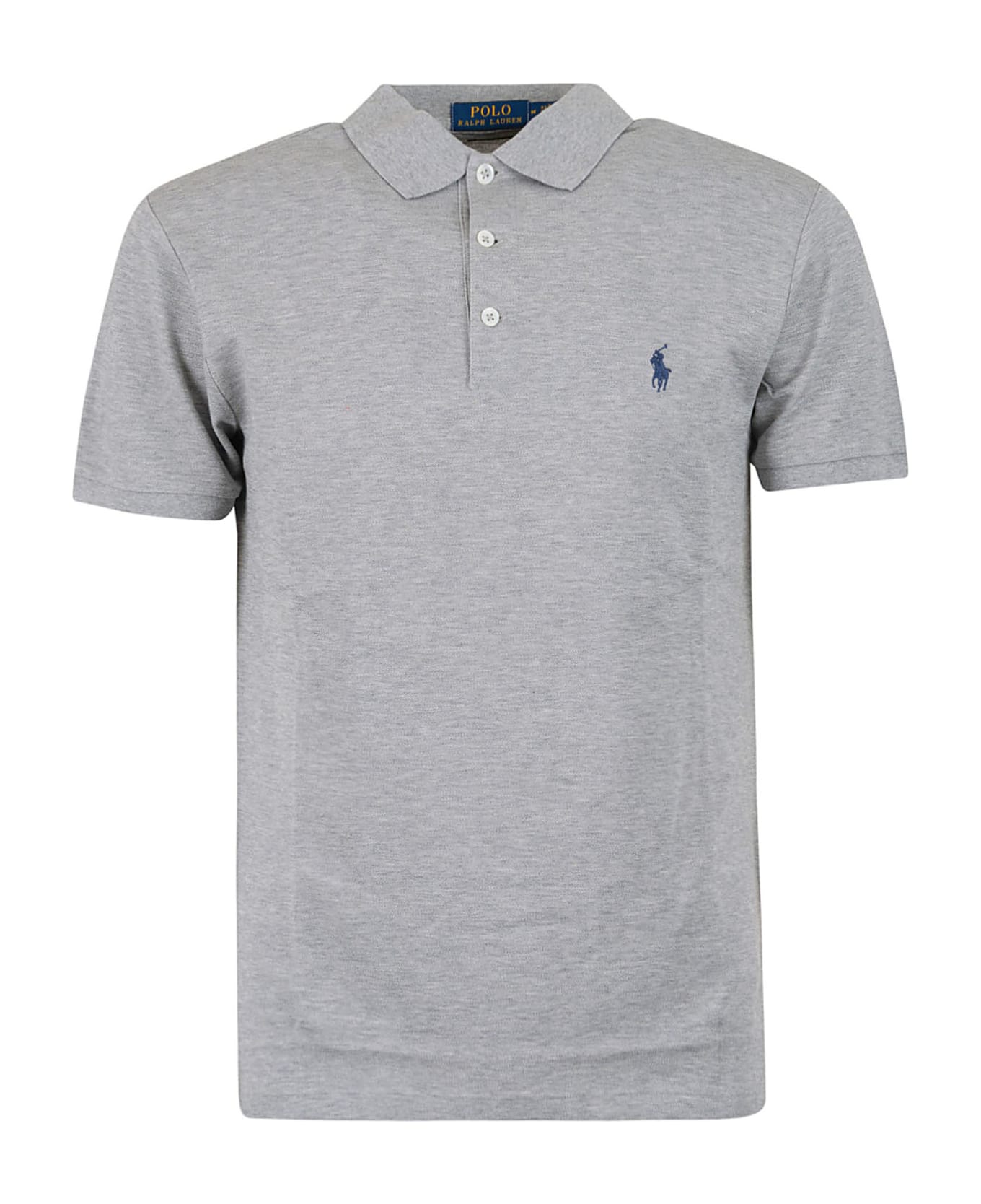 Ralph Lauren Logo Embroidered Polo Shirt - Andver Heather