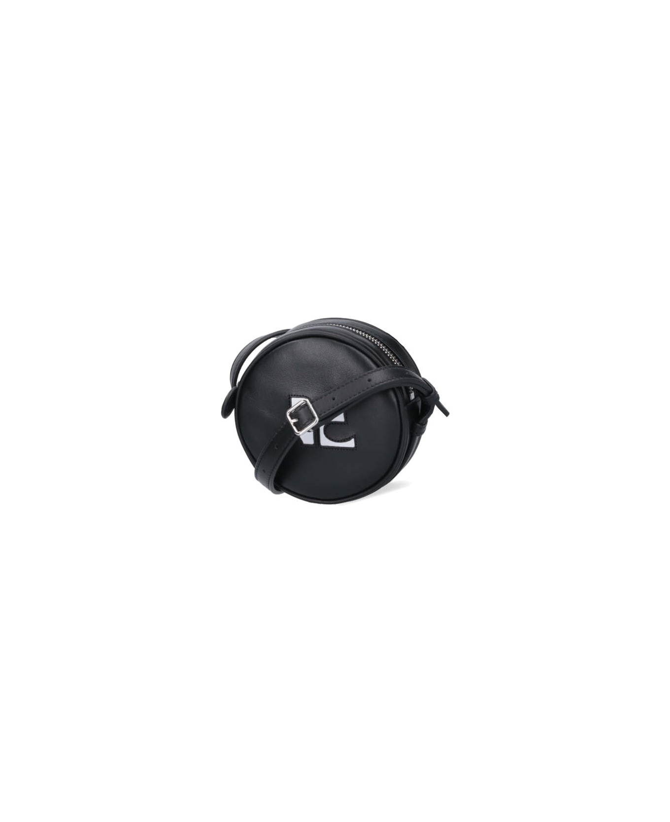 Courrèges "reedition Circle" Mini Bag - Black  