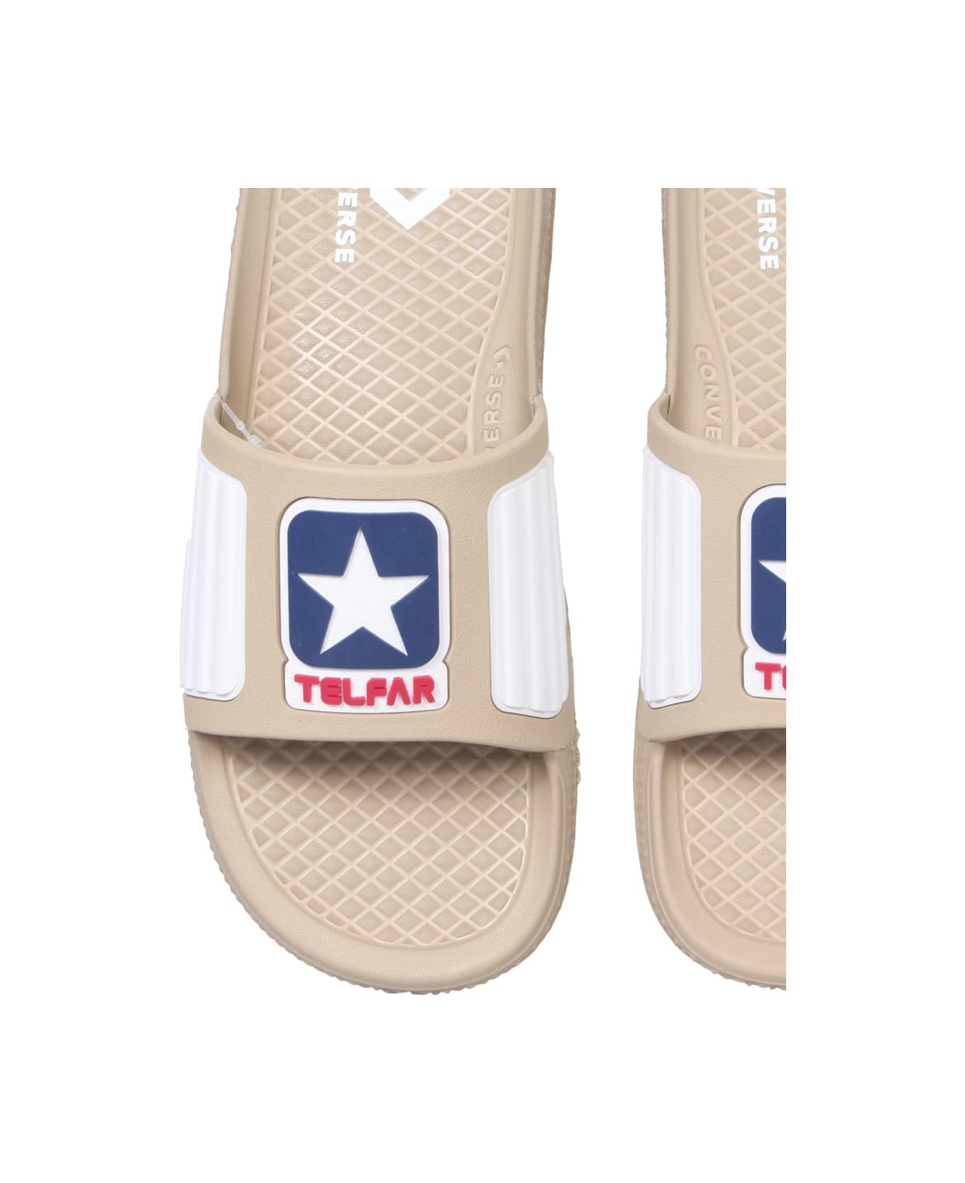 Telfar Rubber Slide Sandals - BEIGE