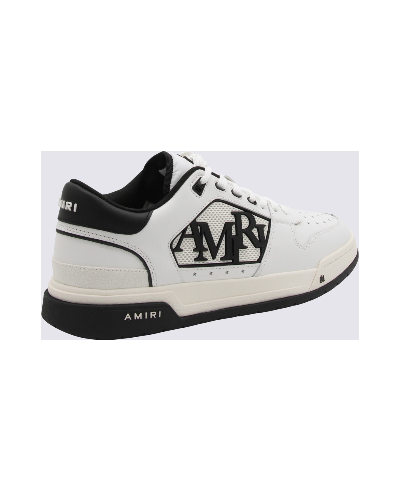 AMIRI White And Black Leather Sneakers - White