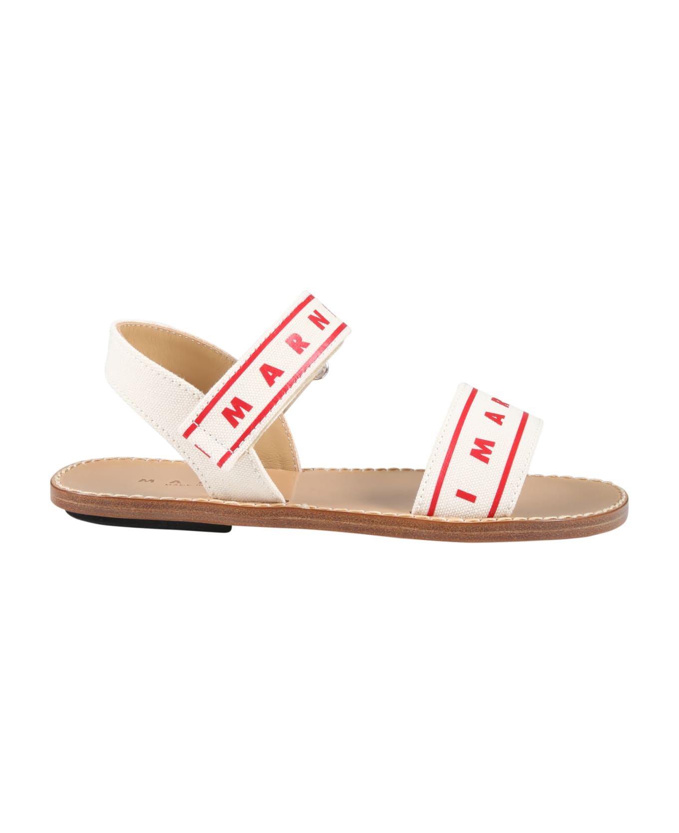 Marni Multicolor Sandals For Girl With Red Logo - Multicolor