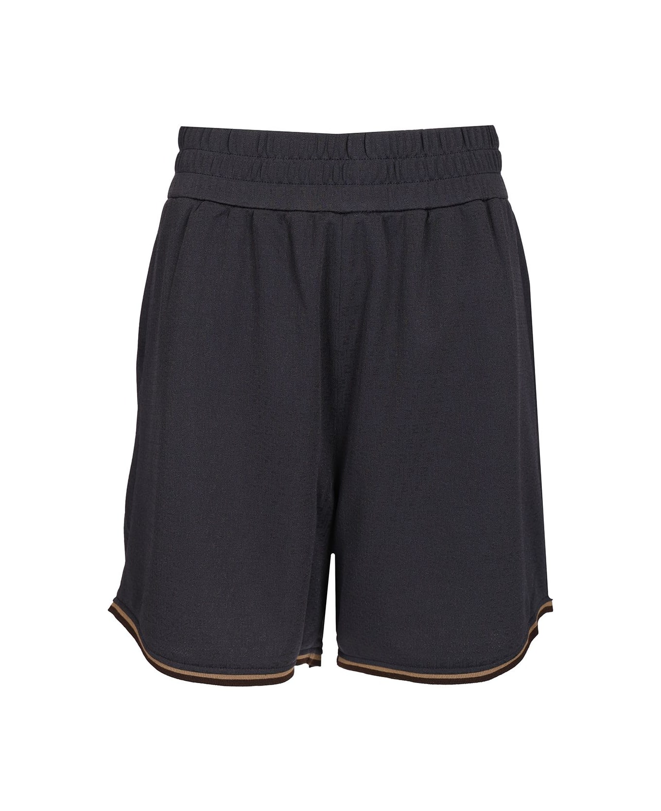 Fendi Ff Jacquard Shorts - Blue