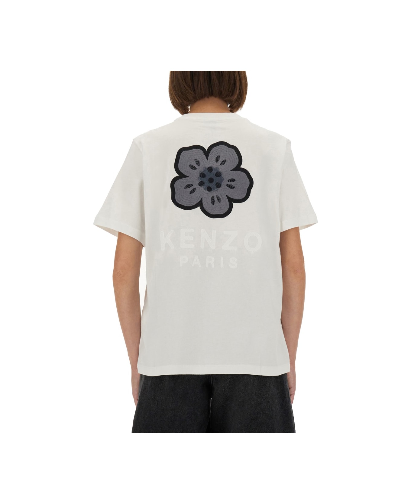 Kenzo T-shirt With "boke Flower" Embroidery - WHITE