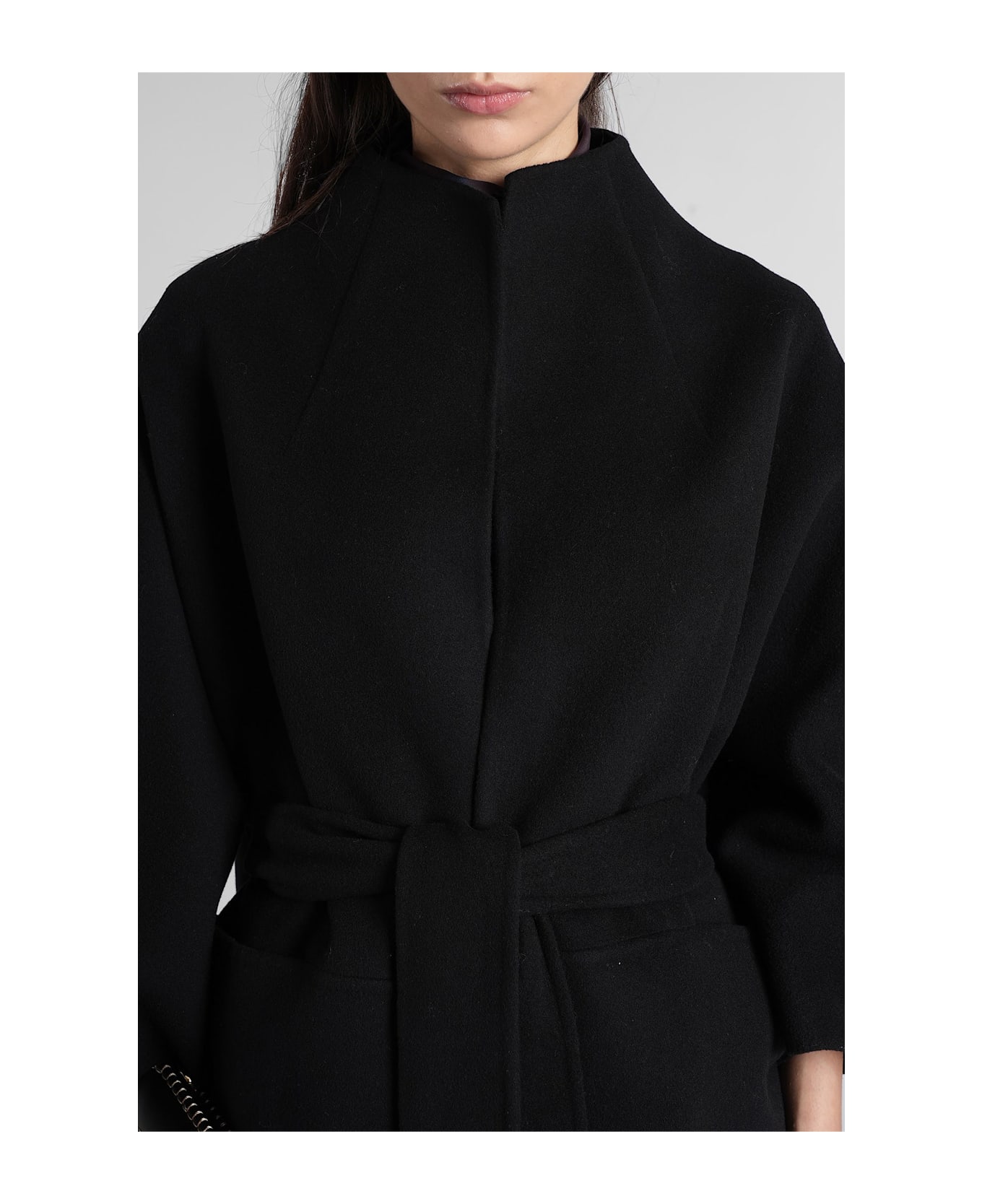 Gianluca Capannolo Jane Long Coat In Black Wool - black