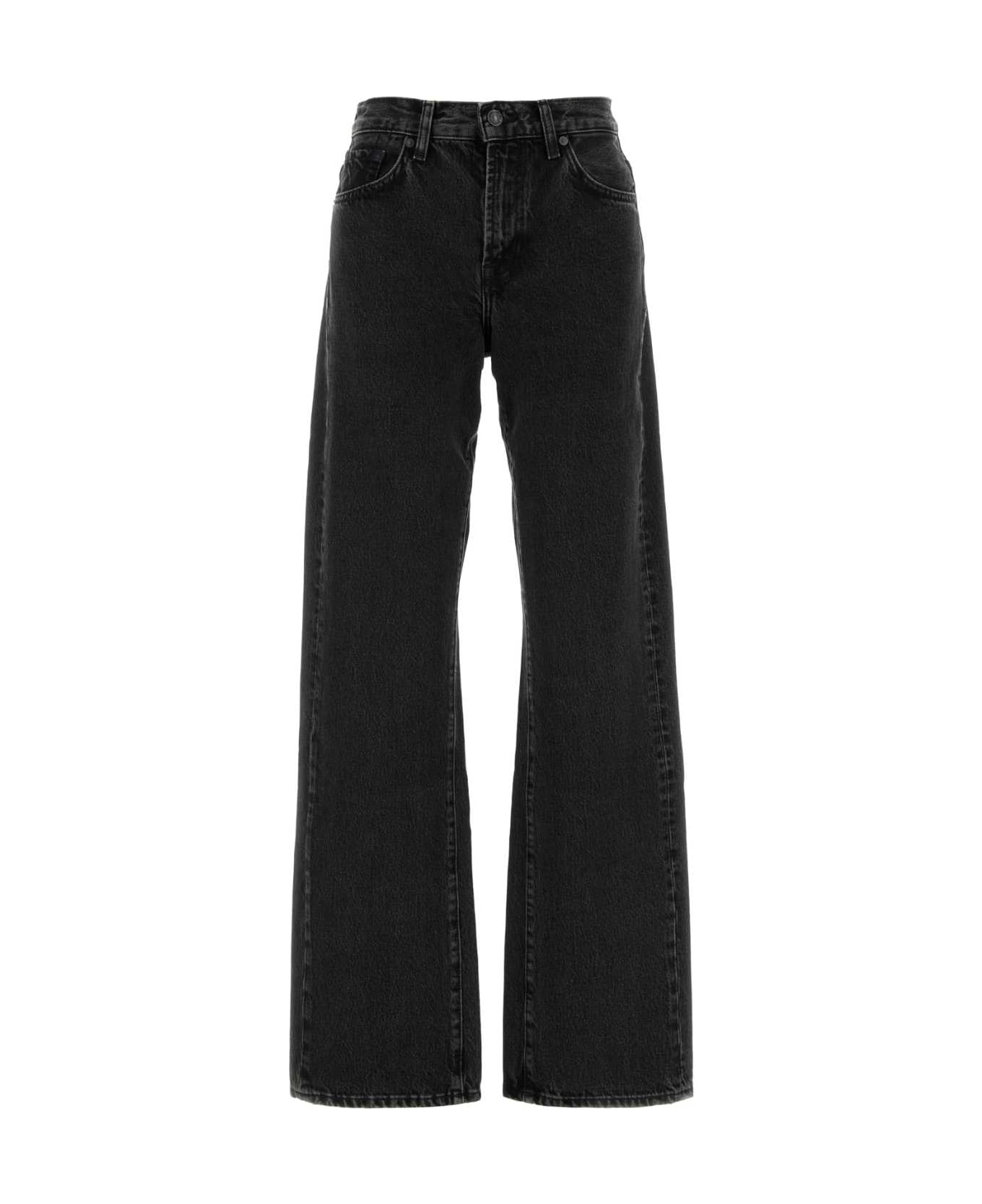 7 For All Mankind Black Denim Tess Jeans - BLACK