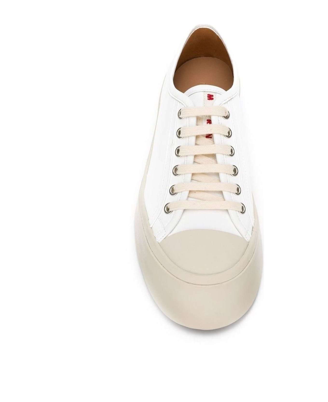 Marni White Calf Leather Sneakers - White
