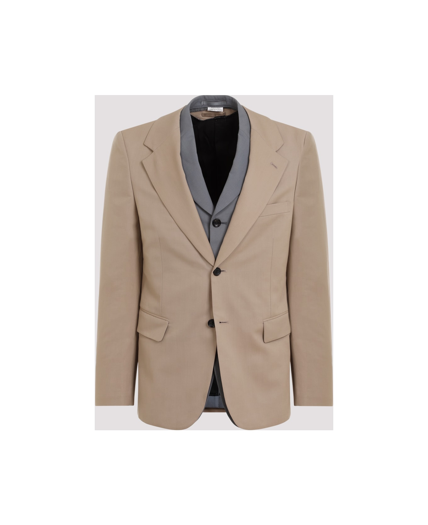 Comme Des Garçons Homme Plus Wool Jacket - Gray Beige