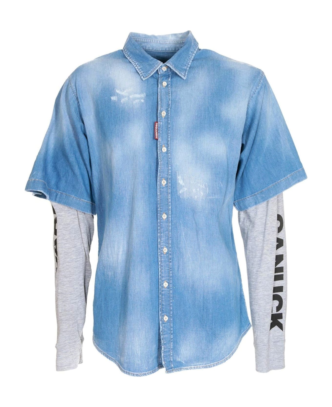 Dsquared2 Cotton Denim Shirt - Blue