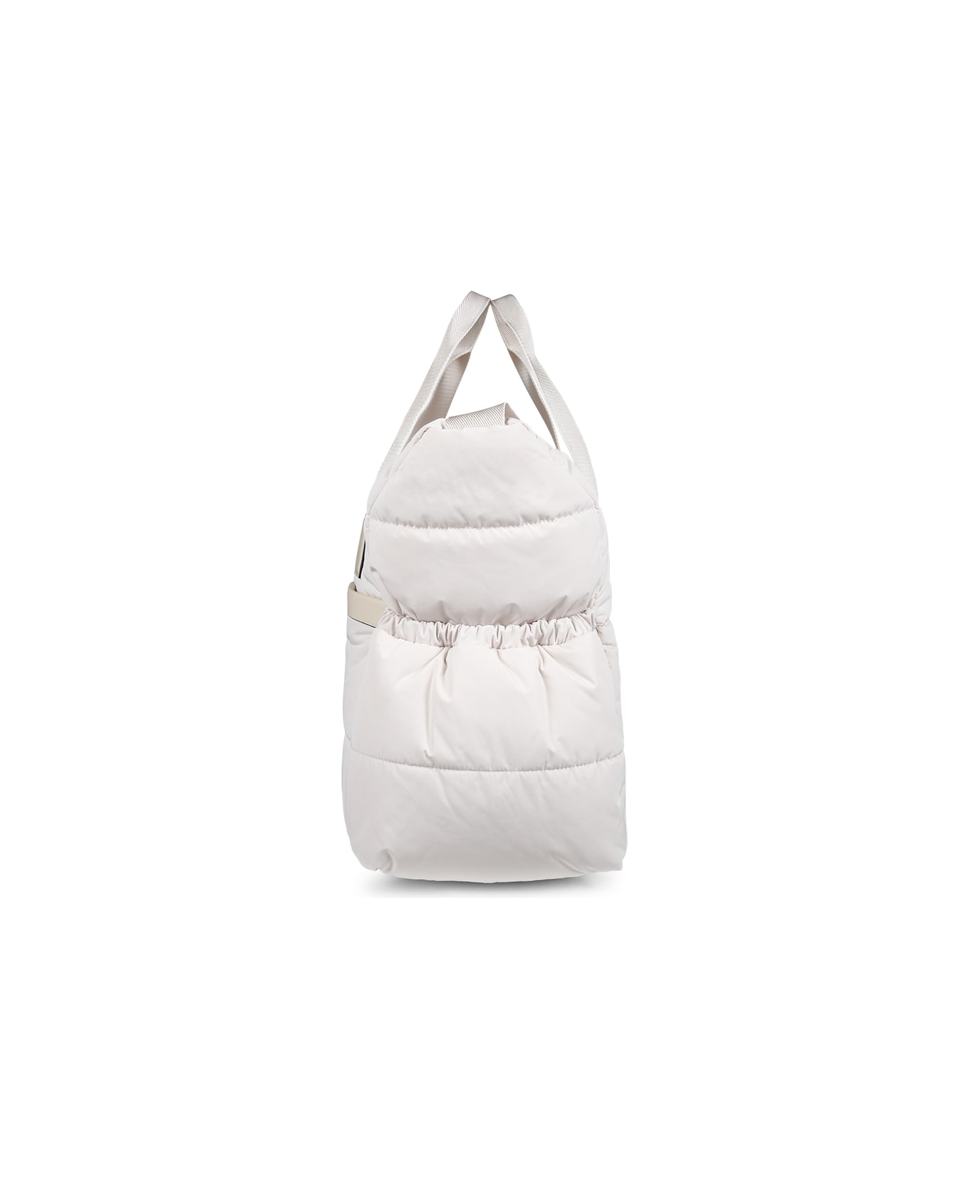 Moncler Ivory Changing Bag For Babykids With Logo - Ivory