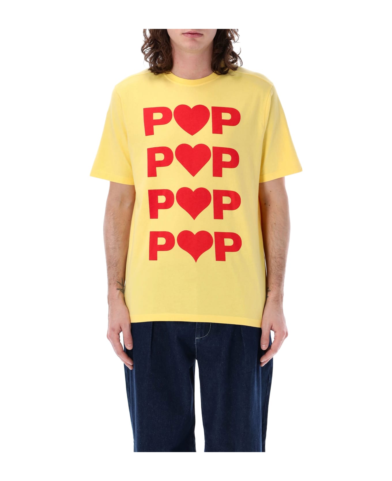 Pop Trading Company Pop Heart T-shirt - YELLOW