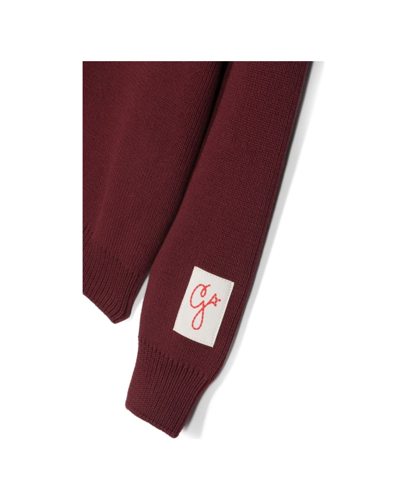 Golden Goose Golden/ Knit Regular Crewneck/ Cotton With Logo Include Il Codice Gyp01401 | P001082 -40233 - Red ニットウェア＆スウェットシャツ
