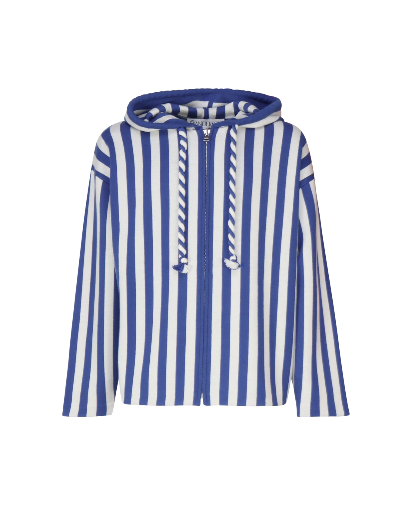 J.W. Anderson Hooded Cardigan - Blue/white