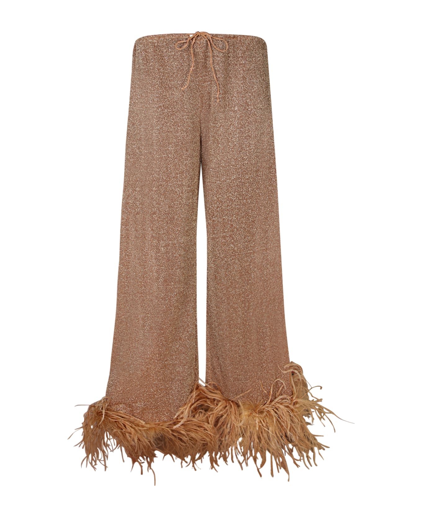 Oseree Lumiere Plumage Toffee Trousers - Brown