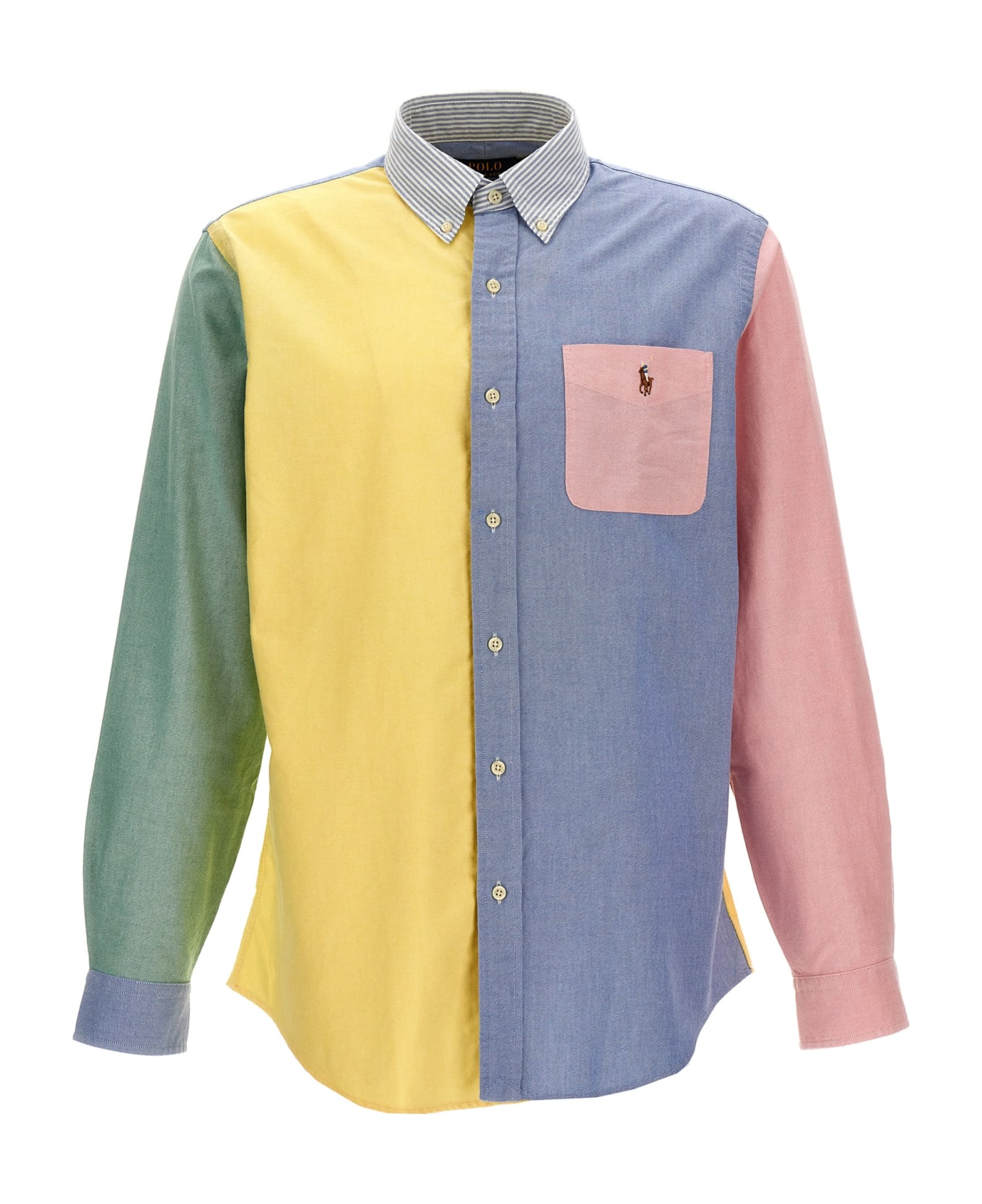 Ralph Lauren Patchwork Shirt With Logo Embroidery - 4680 FUNSHIRT