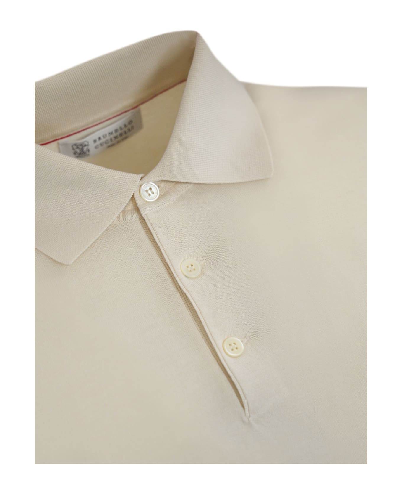 Brunello Cucinelli Cotton Polo Shirt - English white