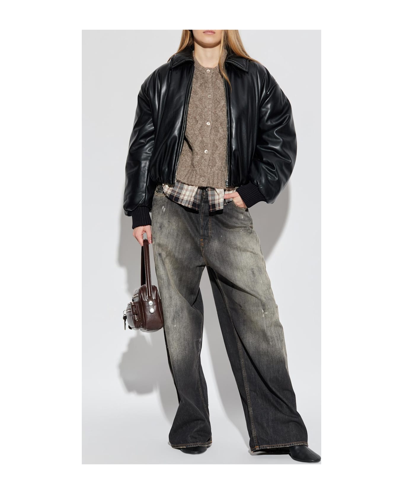 Acne Studios Faux Leather Jacket - Black