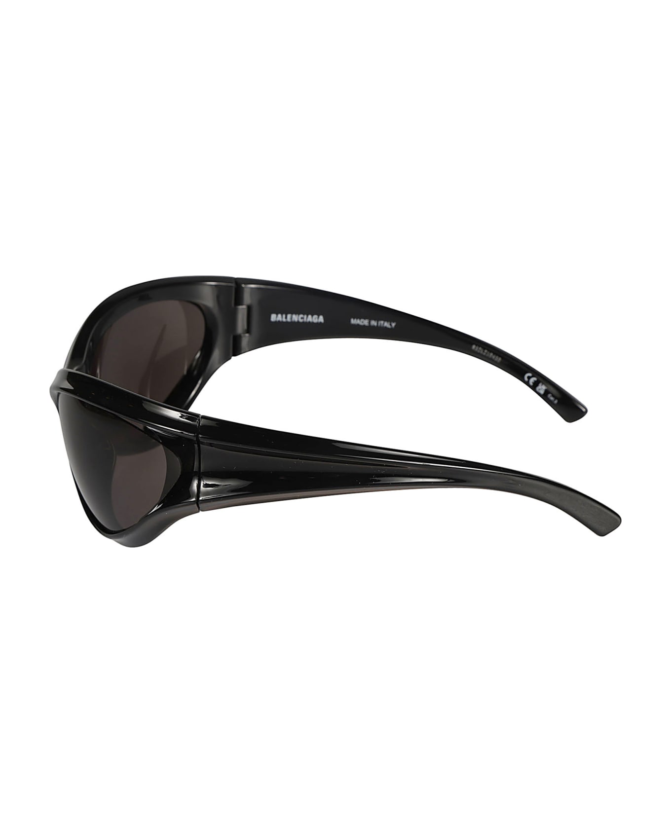 Balenciaga Eyewear Centre Logo Cat-eye Biker Sunglasses - Black Black Grey サングラス
