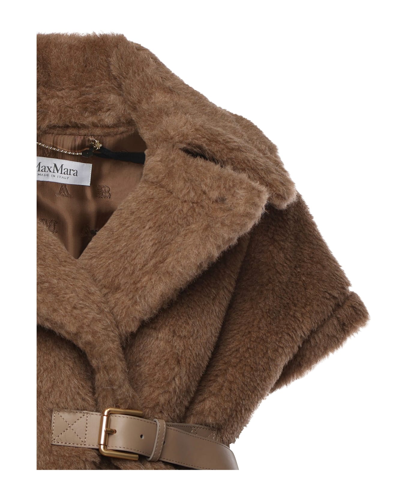 Max Mara Alpaca And Cashmere Teddy Cape - Brown