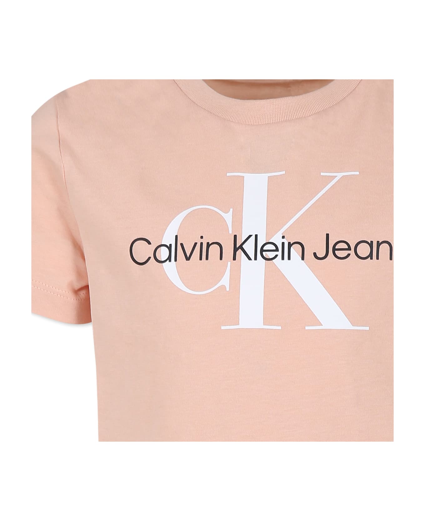 Calvin Klein Pink T-shirt For Kids With Logo - Pink